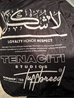 Black Bomber Jacket — Loyalty Honor Respect